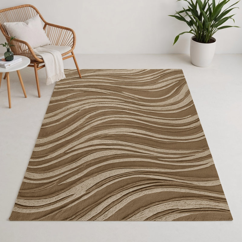Tapis beige d'intérieur et d'extérieur Nature, Rectangle 9 pi x 12 pi