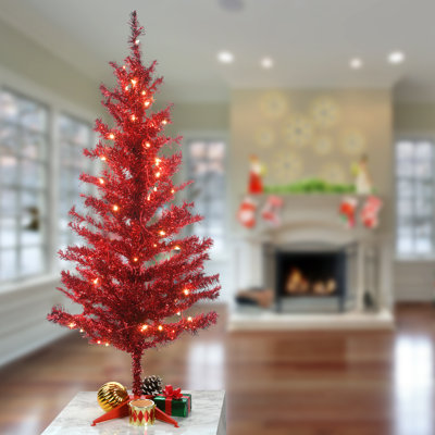 Lighted Pine Christmas Tree