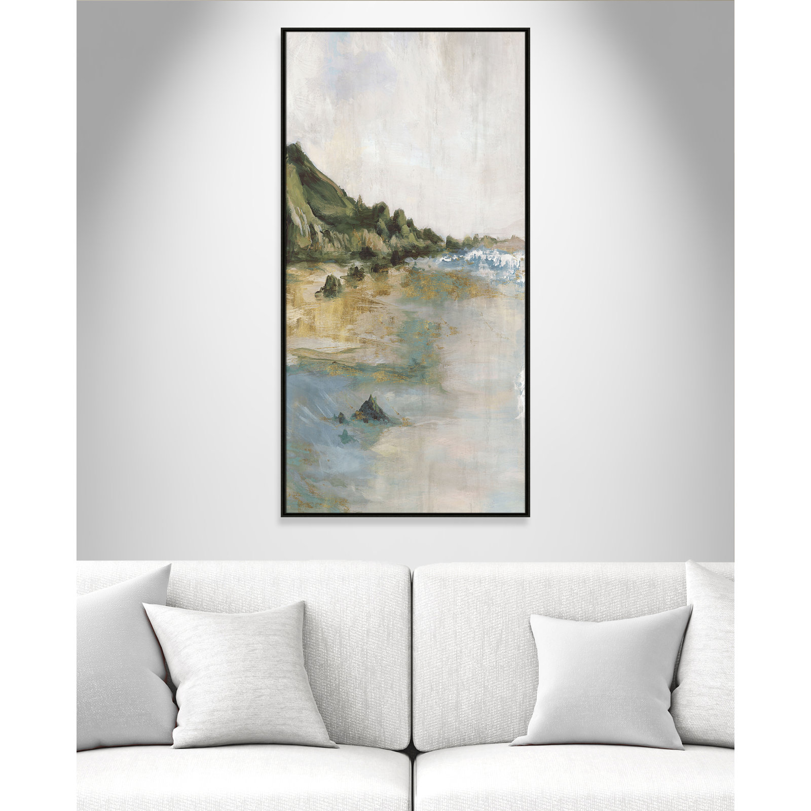 Cordoba "Tide's Edge" Print, 61.5" H x 31.5" W, Espresso