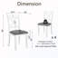 Ensemble de 4 chaises de salle à manger avec siège rembourré-278800675-278800674