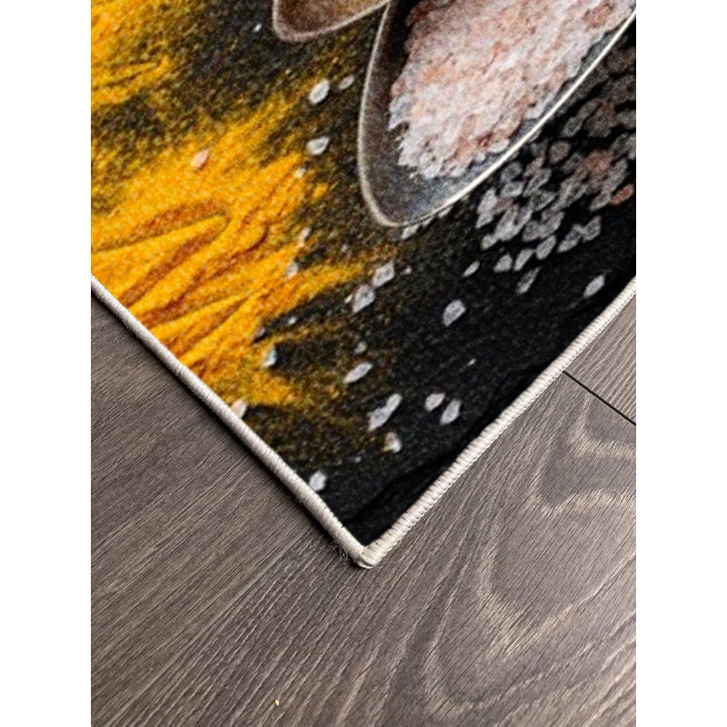 Tapis en coton Jakayla, Rectangle 3 pi 11 po x 5 pi 11 po