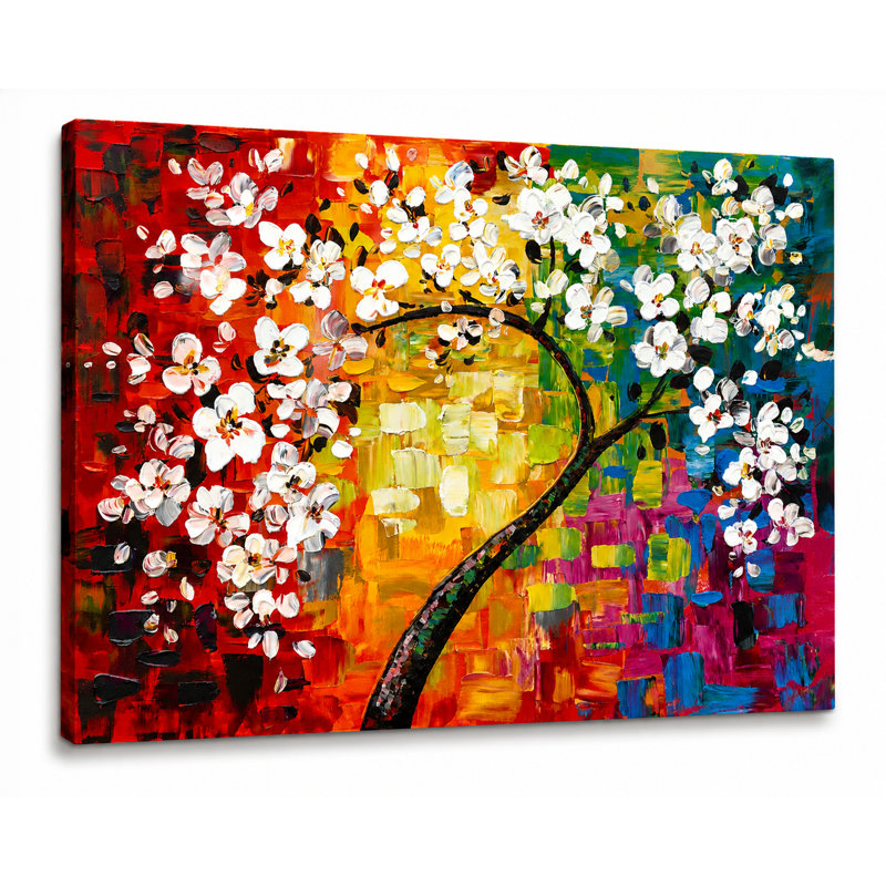 «Rainbow Blossoms», reproduction d'art sur toile, 30"H x 40"W