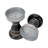 2 Pack Decorative Candle Holders Pedestal Rustic Wood with Galvanized Plate-233730939