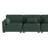 Maelina 5 - Piece Upholstered Hunter Green Corduroy Modular Sectional Sofa with Pillow Back and Solid Wood Legs-244594885-244594887