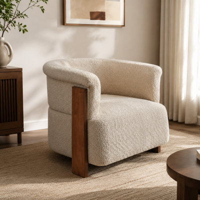 Fauteuil demi-tonneau 31,7 pouces Mid Century