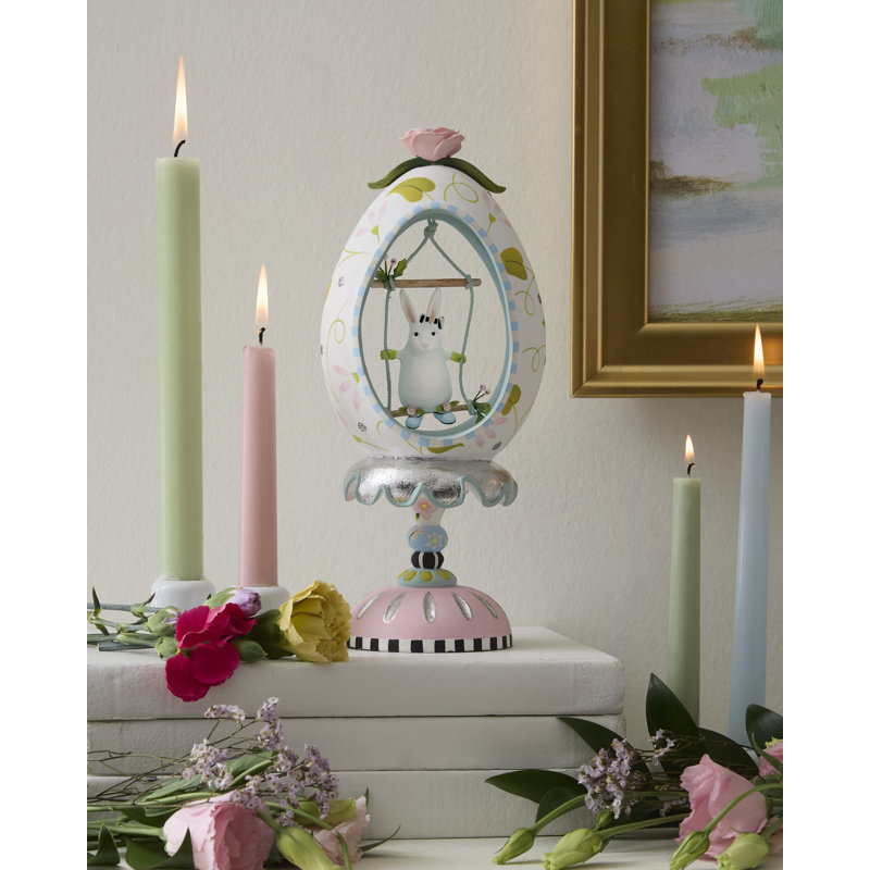 Patience Brewster Rabbit Pedestal Egg