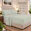 Ensemble de draps 4 pièces California King, 100 % coton égyptien, 1000 fils/cm², couleur sauge-133793622-133793629
