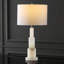 Lampe de table en nickel / blanc 28 po Chlori