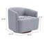 Fauteuil demi-tonneau pivotant en tissu 29 po-1669725395