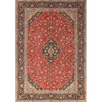 Tapis rouge/beige/noir traditionnel Mascotte