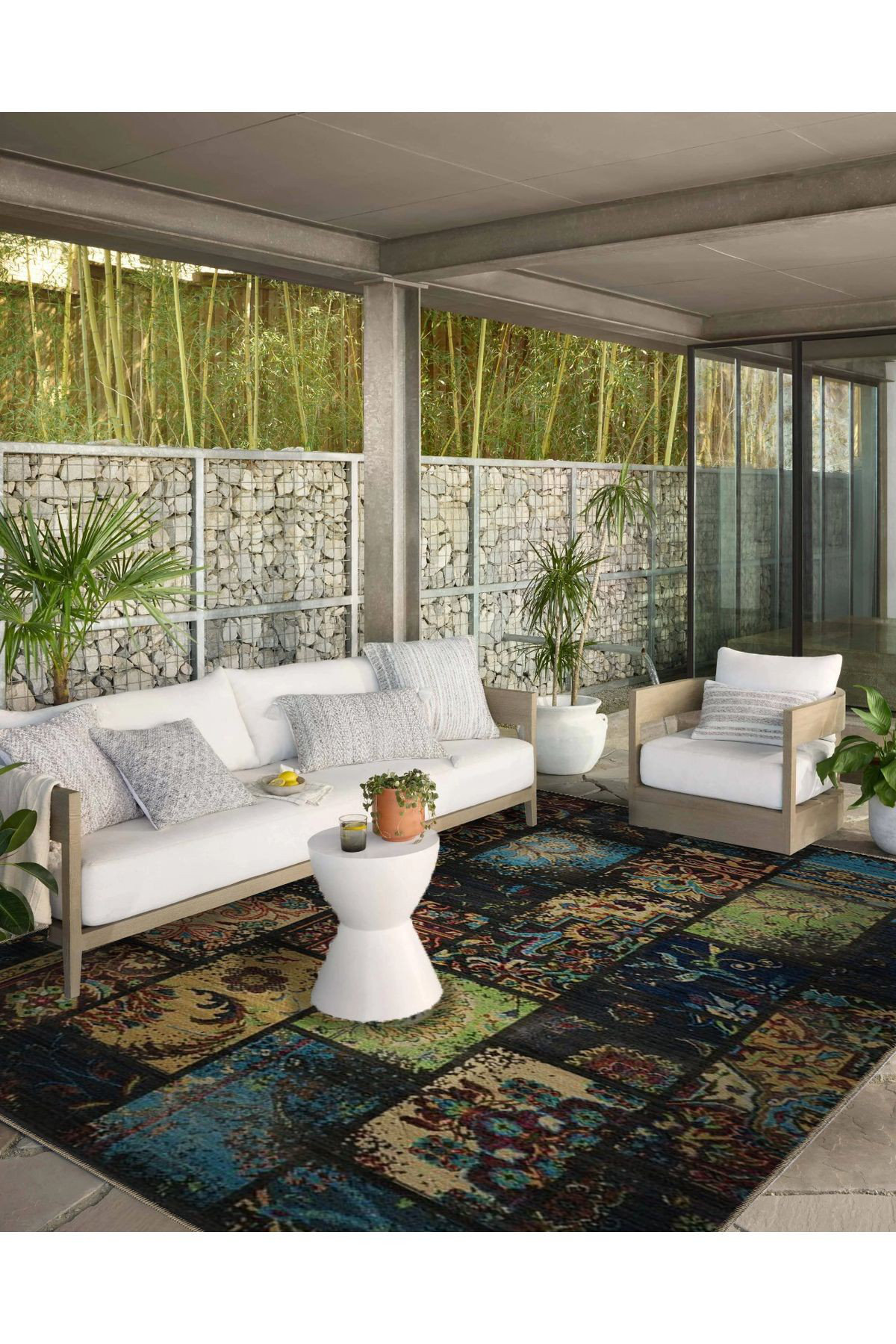 Multiple Patterned Rug Bungalow Rose Multi Color Mixed Motif Pattern Vintage Decorative ...