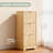 3 Drawer Wooden File Cabinet Wood Grain Finish Fluted Design P2 MDF & Particleboard