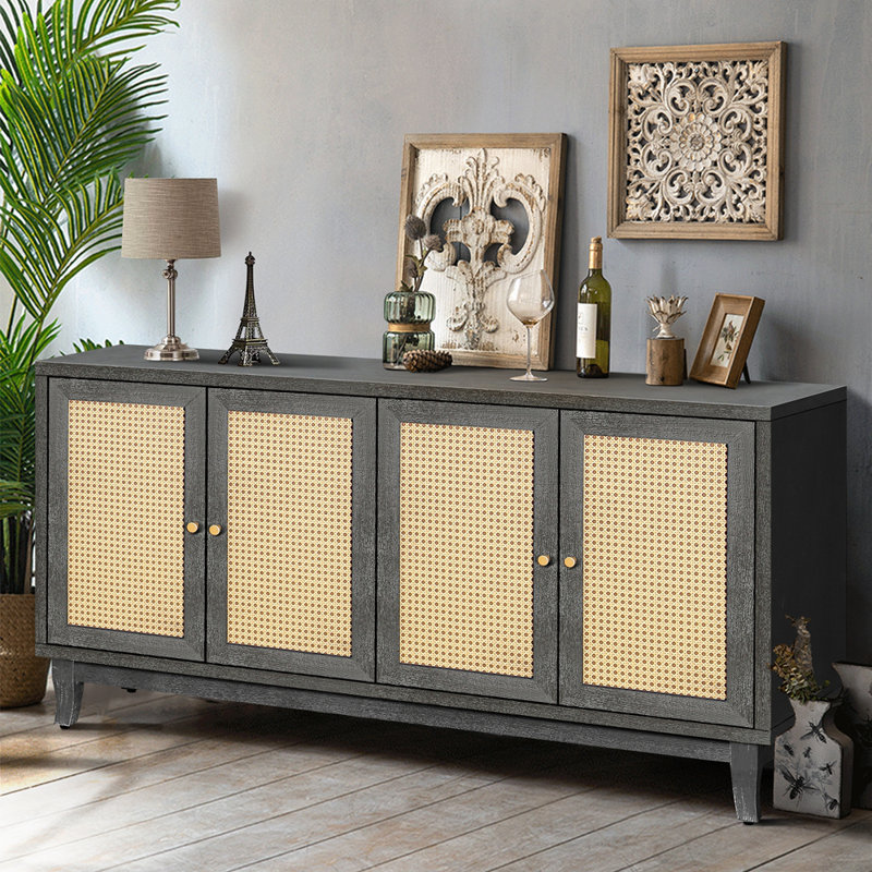 Arnout 59.8'' Sideboard,Buffet table,Dining cabinet with storage, Antique Dark Gray