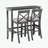 Rectangular Wood Dining Set with 2 Chairs-338636300-338636301-338636302
