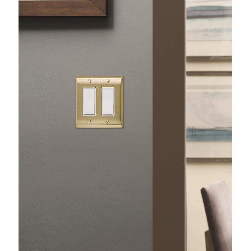 Candler 2-Gang Rocker Wall Plate, Golden Champagne