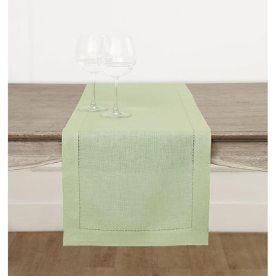 Home Linen Table Runner 36 Inches - 100% Pure Linen Sage ...