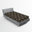 Charcoal Gray Eggshell Damask 1