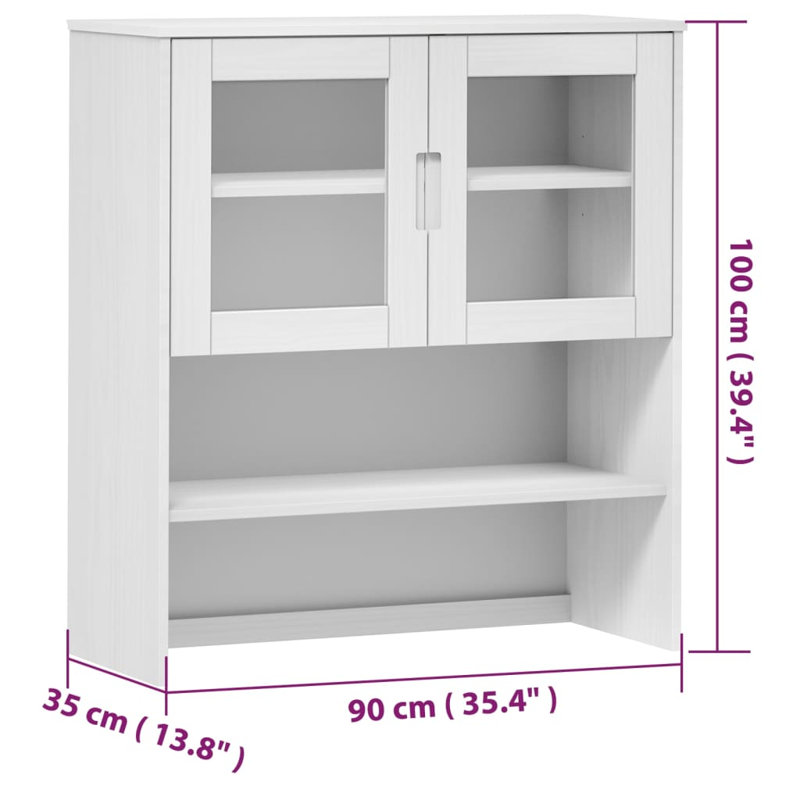 Mashauna 90 Cm Wide Top for Highboard, White