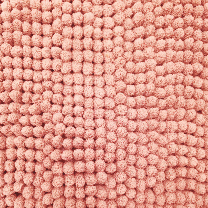 Centreville Chenille Non Slip Bath Mat, 80cm L x 50cm W, Blush