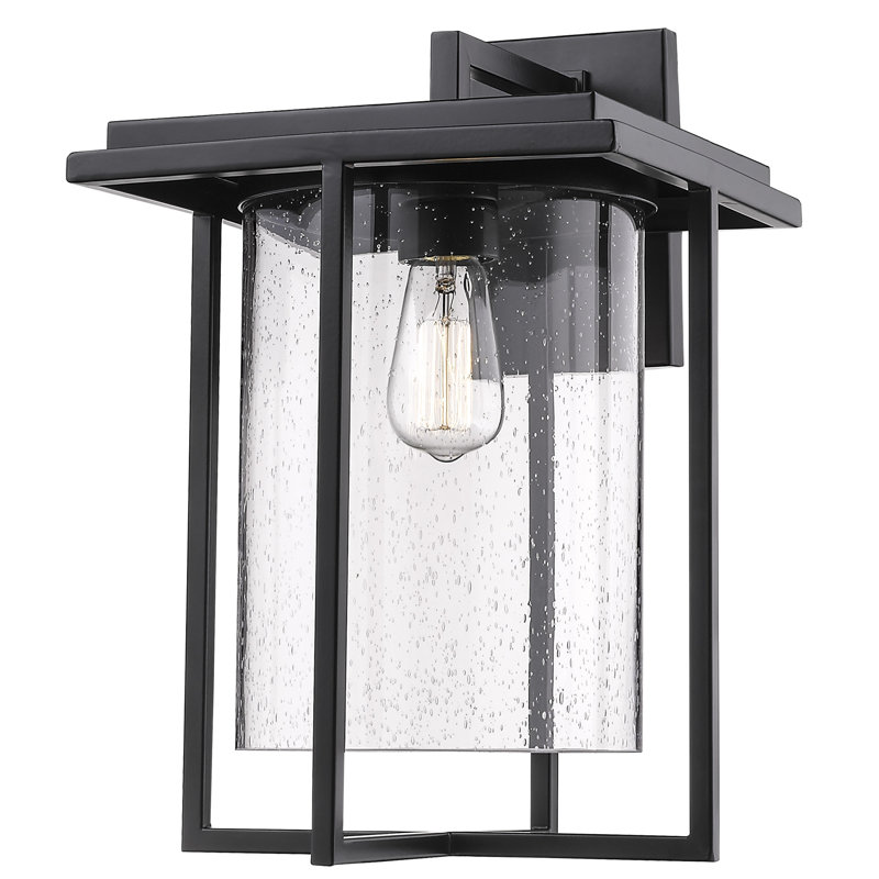Lanterne murale d'extérieur Beene, Noir thermolaqué, H 17 po x l 11 po x P 11 po