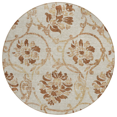 Tapis d'intérieur rond 8 po Terra Cotta