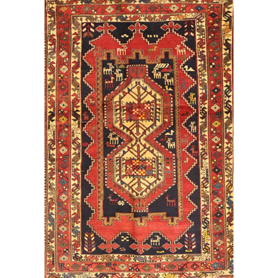 Tapis rouge / beige Southwestern