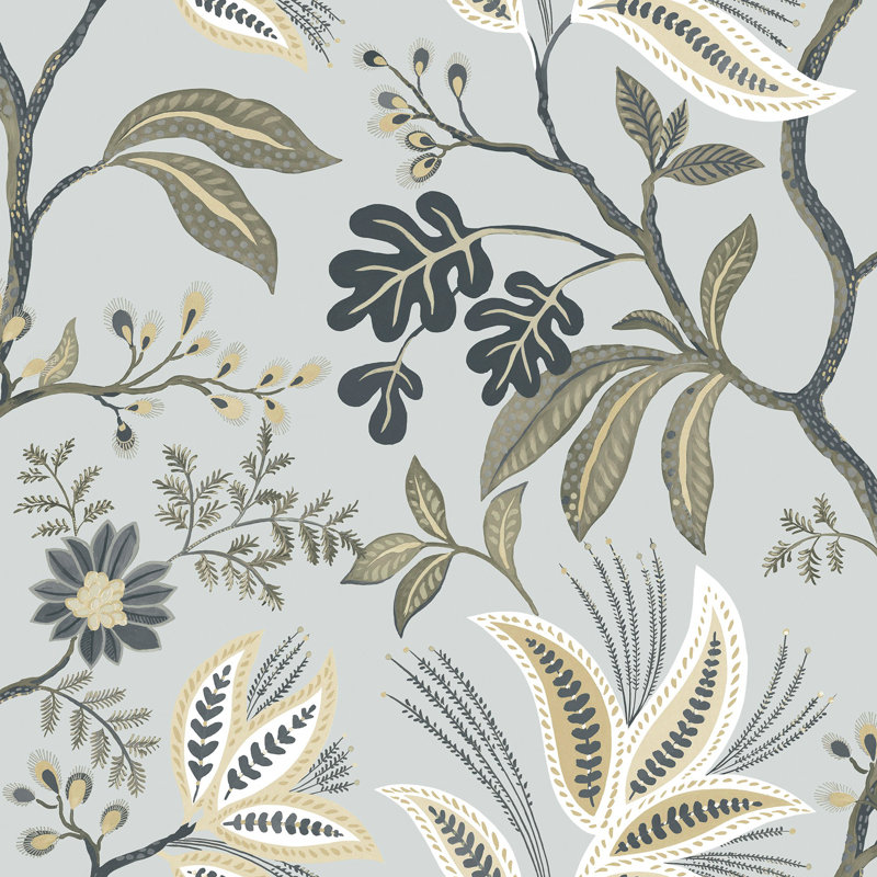 Von 8.23cm x 68.58cm Matte Wallpaper Roll, Green/Purple