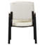 Chaise d'appoint de réception rembourrée et capitonnée en cuir LeatherSoft Haeger-16768545-16768538