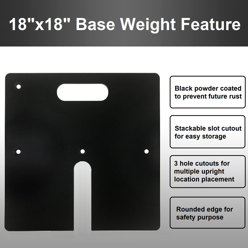 10' H x 20' W Pipe and Drape Backdrop Kit Framework ONLY (18"x18" Base)