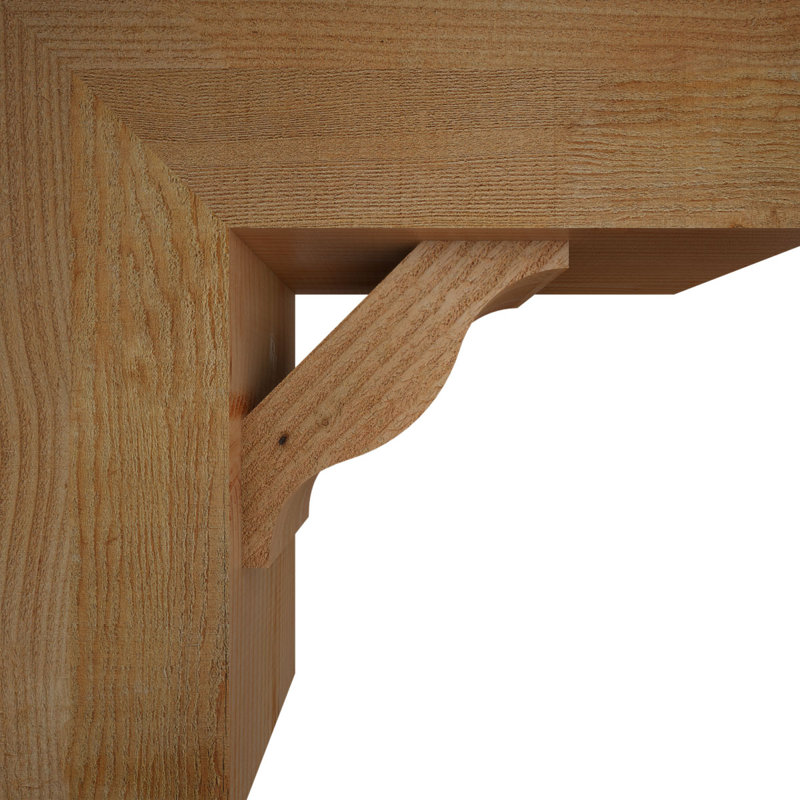 Funston Block Offset Brace Bracket, 20 x 20, 8"W Douglas Fir (Rough Sawn)
