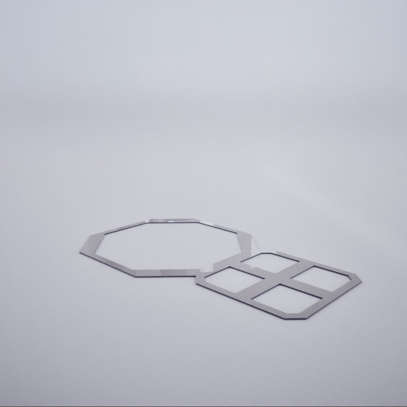 Panneaux muraux décoratifs en acrylique Johnston, moyen, l 25 3/4 po x H 15 3/8 po x T 1/8 po, gris, Gris