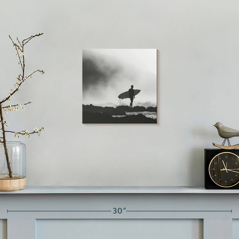 Waiting For The Wave, 10" H x 10" W