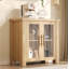 Buffet avec rangement, bahut avec portes en verre trempé-980164762
