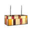 Mundelein 2 - Light Brown/Red/Cream Square/Rectangle Pendant