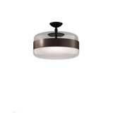 Futura Ceiling Lamp G Amber Brass Matt Black 1 E26 Ul