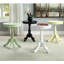 Table d'appoint noire avec piédestal tourné-1033471922