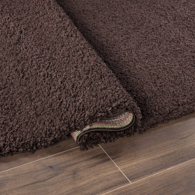 Machine Braided Area Rug, Brown, Rectangle 60 x 110 cm
