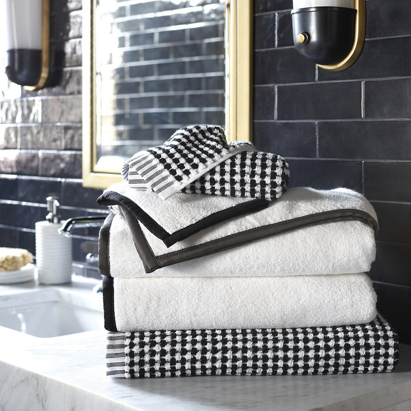 Ceylon Washcloth, Black