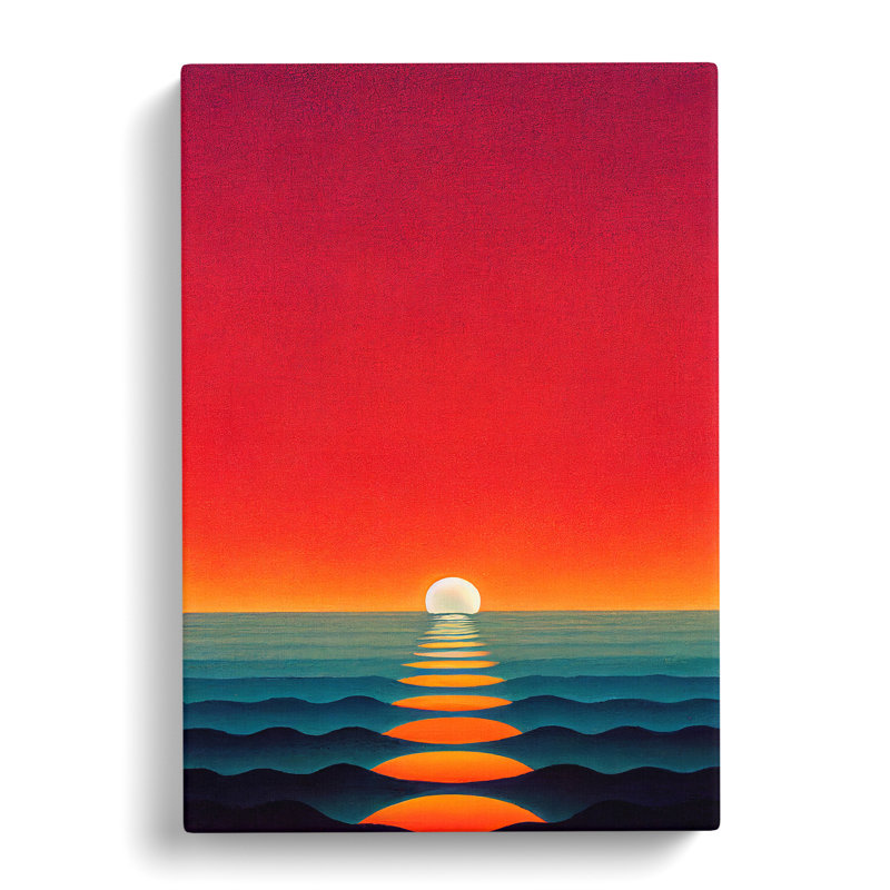Almazan Japanese Sunset In Abstract Vol.2 - Wrapped Canvas Print, 50cm H x 35cm W x 3cm D