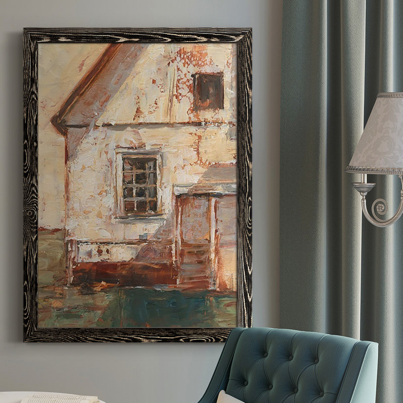 Sunlit Barn II, reproduction d'art sur toile, H 37,5 po x l 27,5 po x P 1 po, Noir