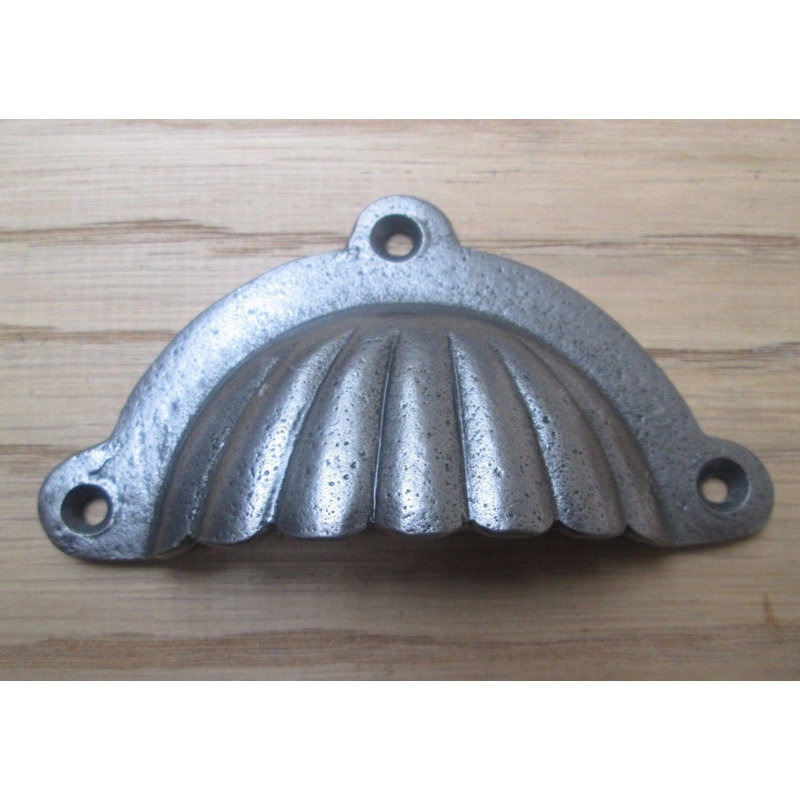 Fluted With Lugs Cup Pull Handle Antique Copper, Natural