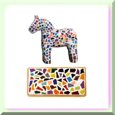 Stained Glass Mosaic Tiles - 200 Pieces, 1x1cm