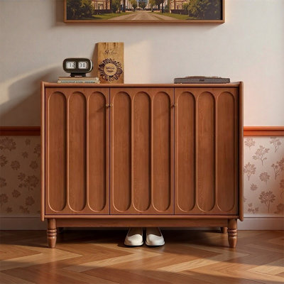 Japanese style multi-layered storage shoe cabinet