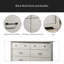Commode à tiroirs l 57 po avec poignées noires-1146689862