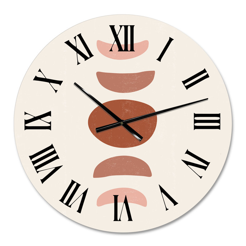 Minimal Moon Phases - Horloge murale moderne, Moyen