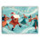 «Santa Village Winter Parade», art mural sur toile tendue