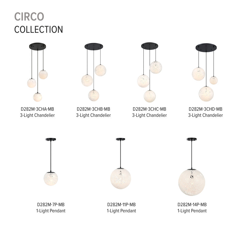 Jadynce 1 - Light Matte Black Sphere Pendant, 12.5" H x 12" W x 12" D