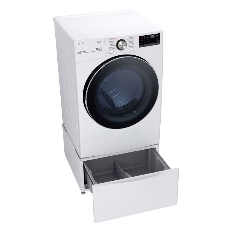 LG 7.4 cu. ft. Ultra Large Capacity Smart wi-fi Enabled Front Load Gas Dryer with TurboSteam and Built-In Intelligence