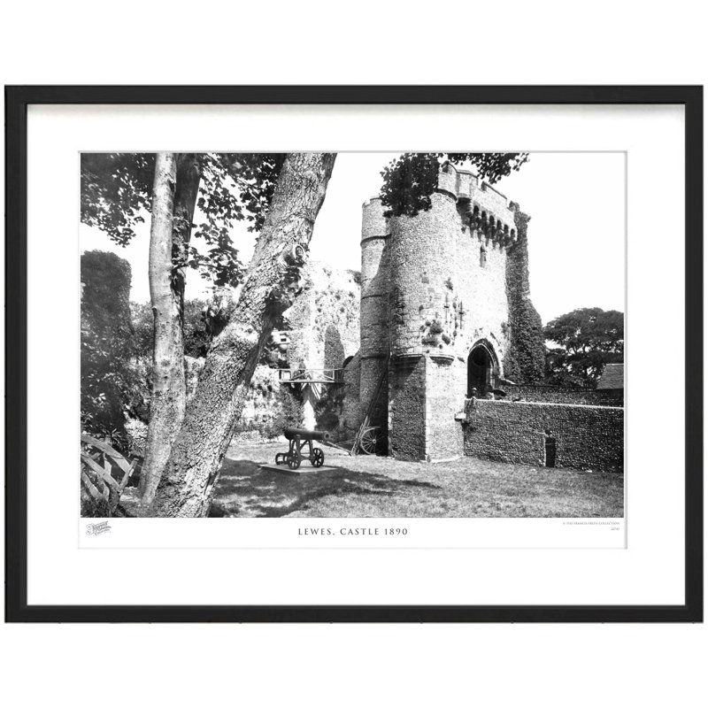 Lewes, Castle 1890 by Francis Frith - Single Picture Frame Print, 60cm H x 80cm W x 2.3cm D
