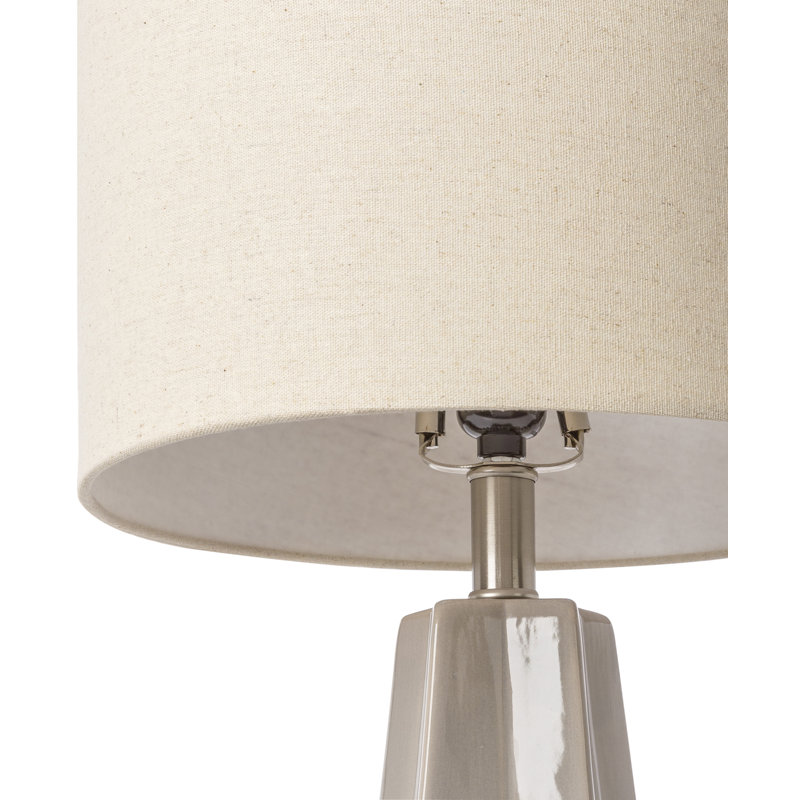 Lampe de table en céramique Magalie, gris
